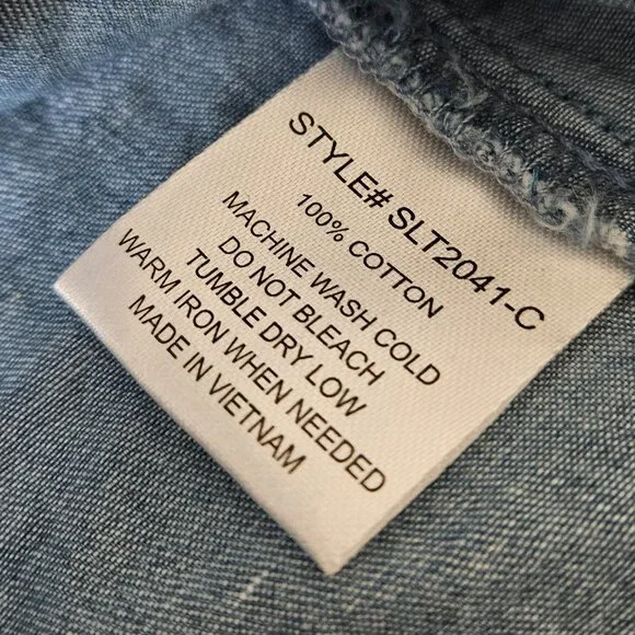 Tank Top New Mix Women's Denim Look sleeveless corset-style crop top size L - Picture 6 of 7